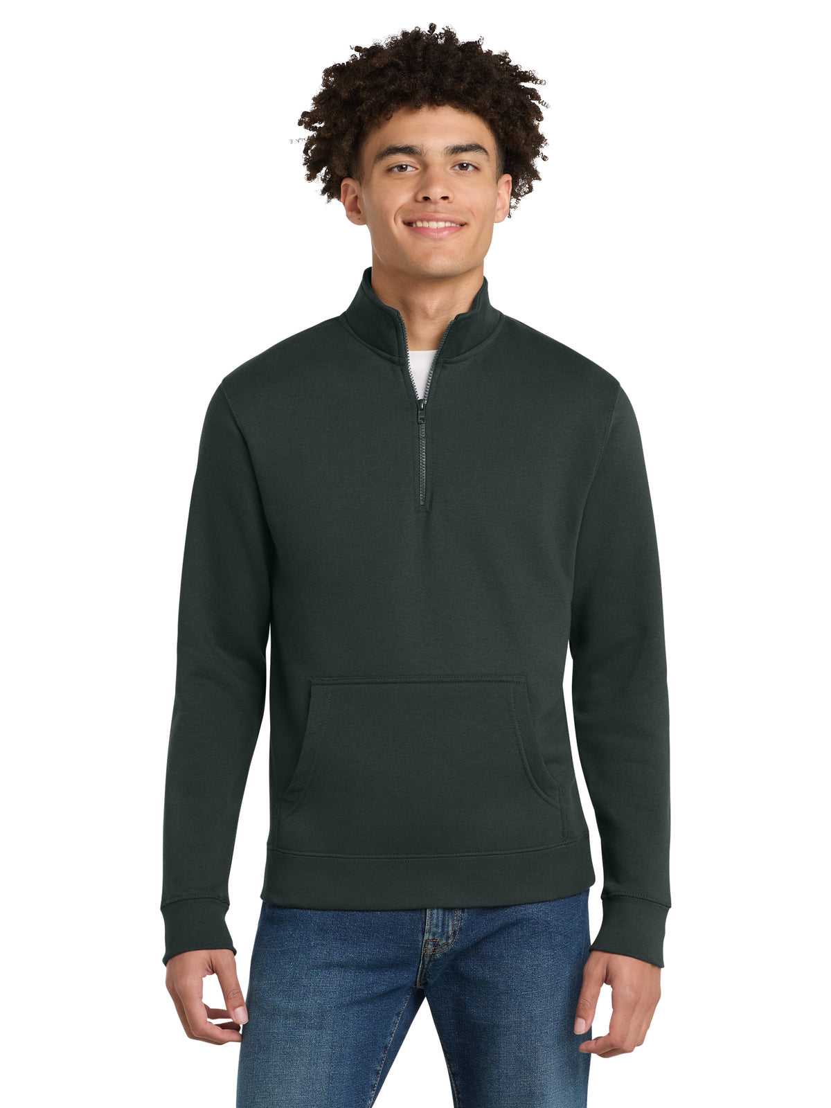 Men's 1/4-Zip Sweatshirt - DT6106 - Charcoal