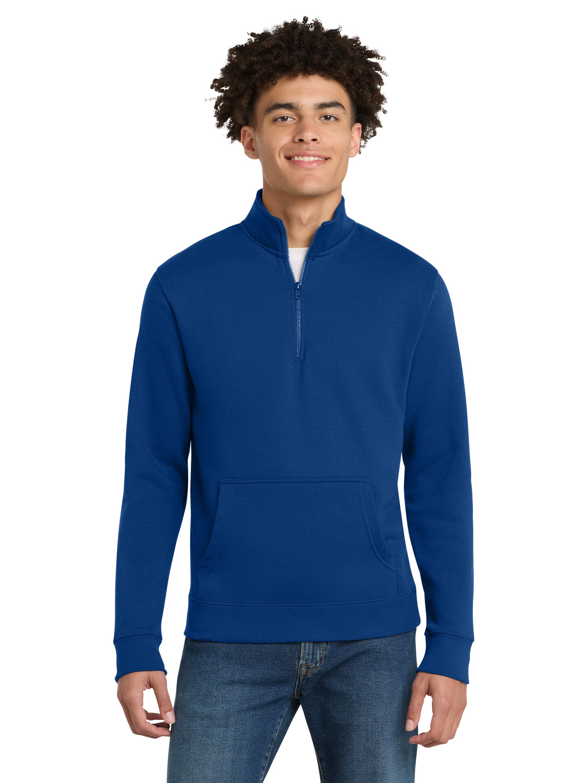 Men's 1/4-Zip Sweatshirt - DT6106 - Deep Royal