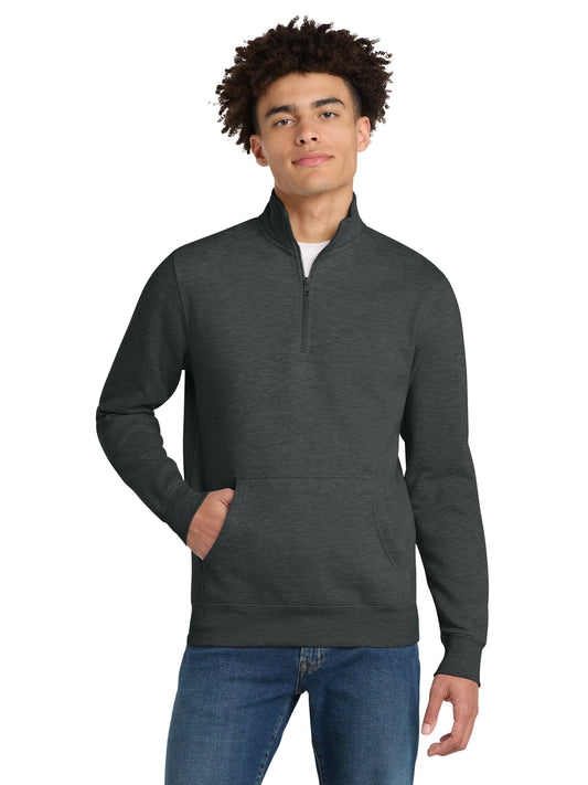 Men's 1/4-Zip Sweatshirt - DT6106 - Heathered Charcoal