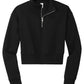 Women's Pocketless Fleece 1/2-Zip Sweatshirt - DT6111 - Black