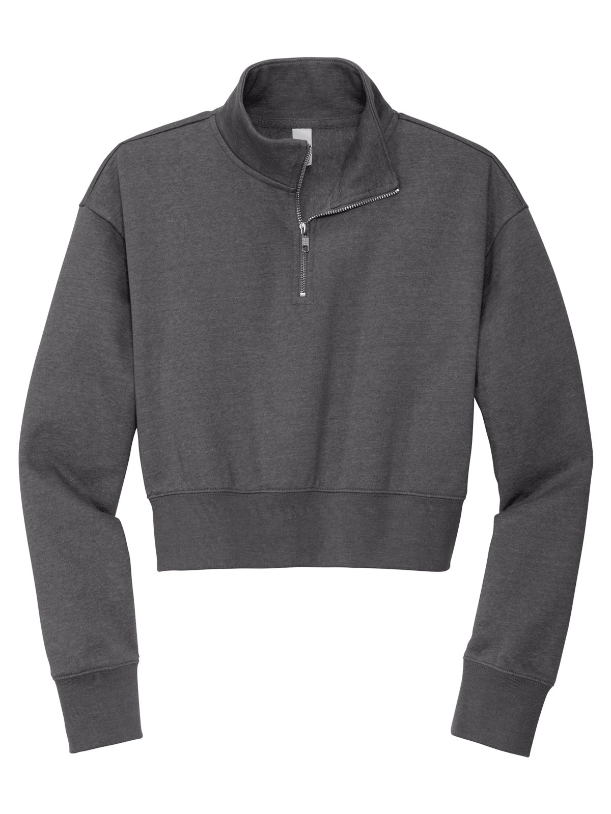 Women's Pocketless Fleece 1/2-Zip Sweatshirt - DT6111 - Heathered Charcoal