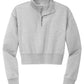 Women's Pocketless Fleece 1/2-Zip Sweatshirt - DT6111 - Light Heather Grey