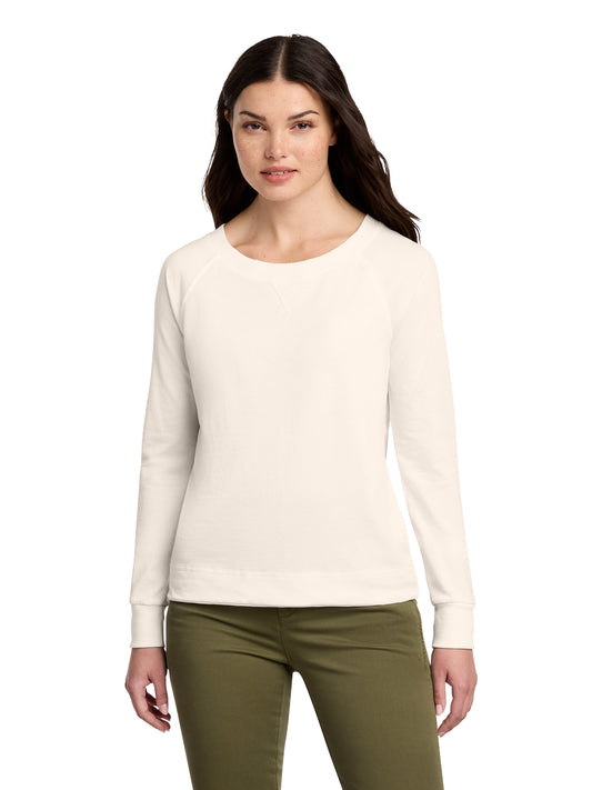 Women’s Featherweight French Terry Long Sleeve Crewneck Sweatshirt - DT672 - Gardenia