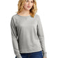 Women’s Featherweight French Terry Long Sleeve Crewneck Sweatshirt - DT672 - Light Heather Grey