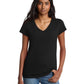 Women's Pocketless V-Neck Re-T-Shirt - DT8001 - Black