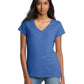 Women's Pocketless V-Neck Re-T-Shirt - DT8001 - Blue Heather