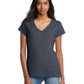 Women's Pocketless V-Neck Re-T-Shirt - DT8001 - Heathered Navy