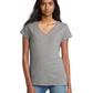 Women's Pocketless V-Neck Re-T-Shirt - DT8001 - Light Heather Grey