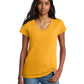 Women's Pocketless V-Neck Re-T-Shirt - DT8001 - Maize Yellow