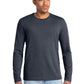 Men's Pocketless Long Sleeve Re-T-Shirt - DT8003 - Heathered Navy