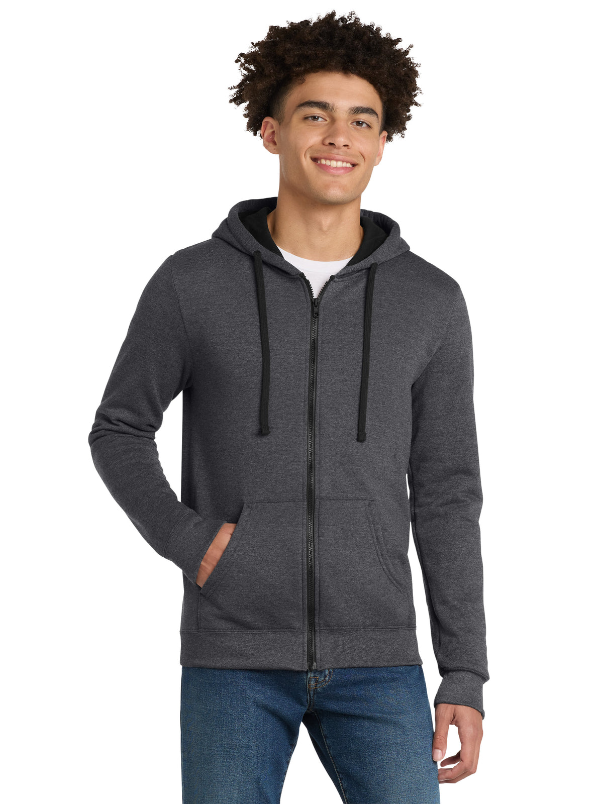 Men's The Concert Fleece Full-Zip Hoodie - DT800 - Heathered Charcoal