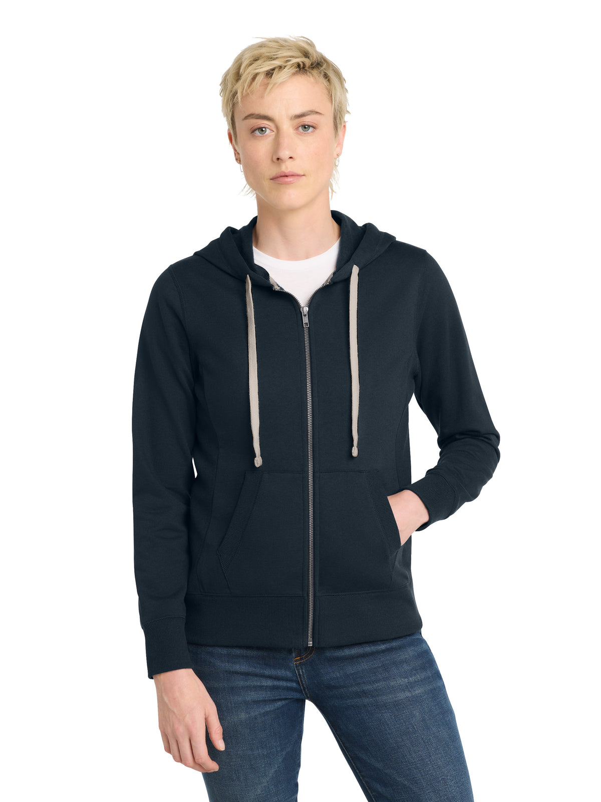 Women's Re-Fleece Full-Zip Hoodie - DT8103 - True Navy