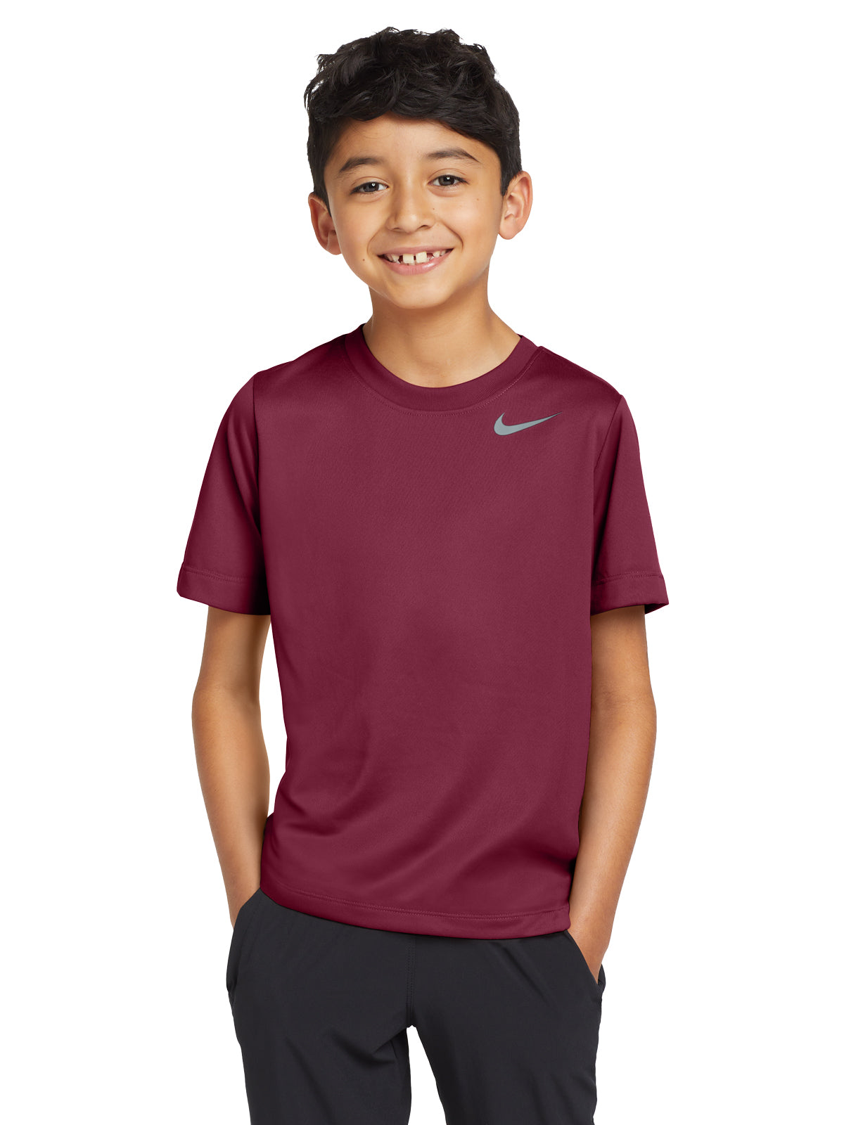 Unisex Pocketless Youth Team rLegend Tee - DV7317 - Team Maroon