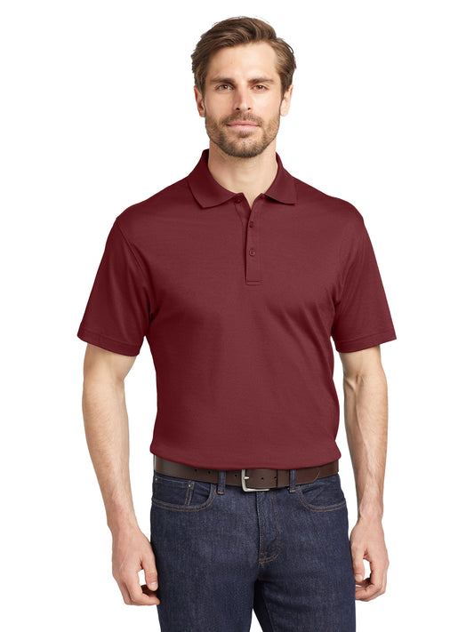 Men's Performance Polo - EB102 - Red Rhubarb