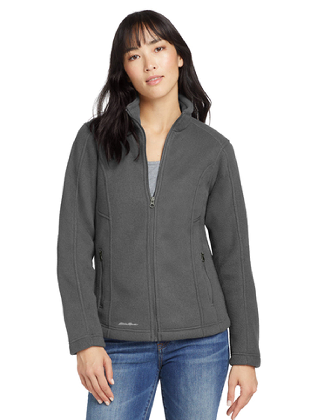 Women's Full-Zip Fleece Jacket - EB201 - Grey Steel