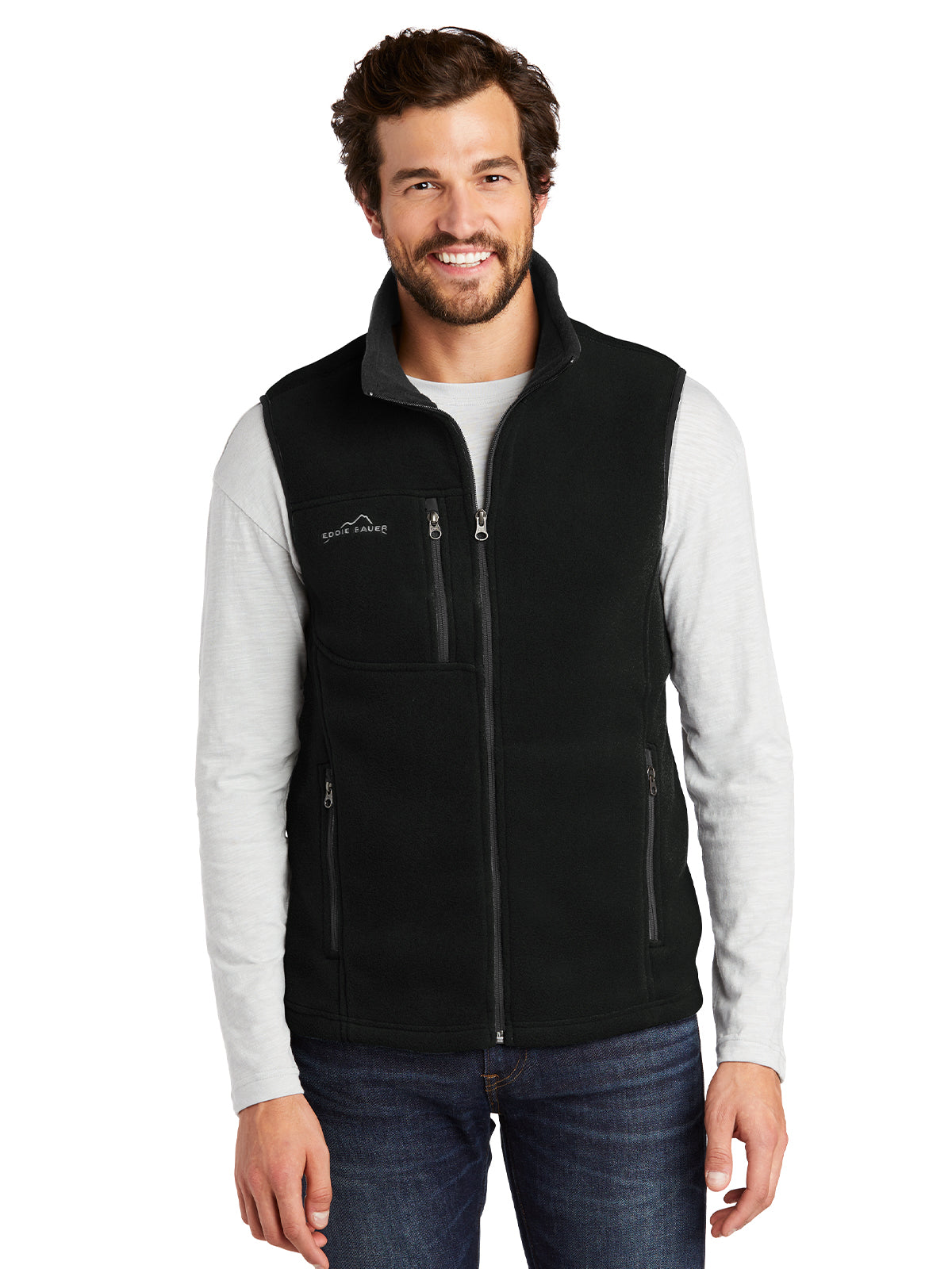 Men's Fleece Vest - EB204 - Black
