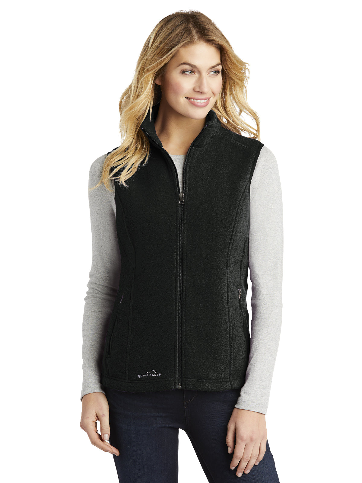Women's Fleece Vest - EB205 - Black