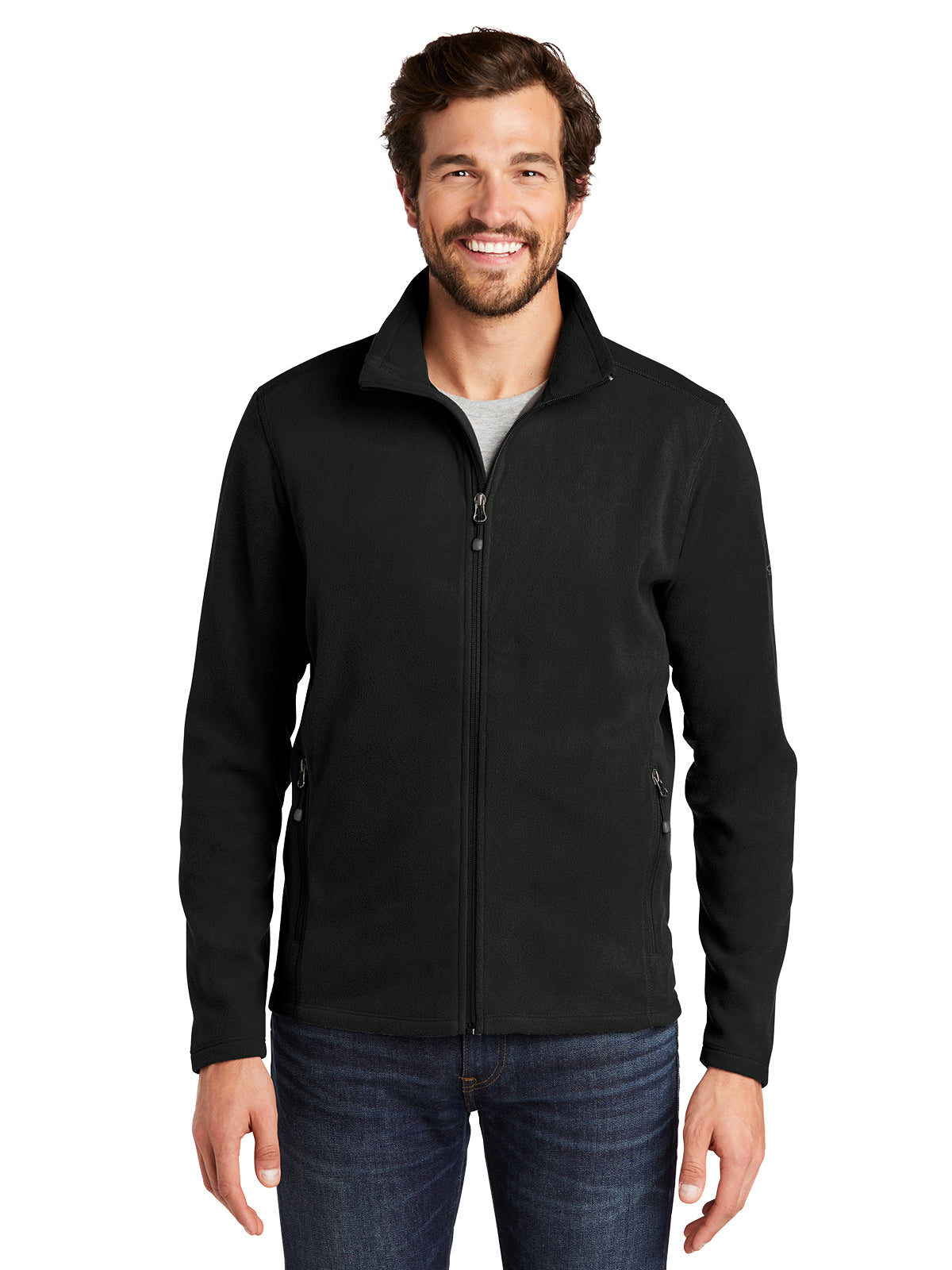 Men's Full-Zip Microfleece Jacket - EB224 - Black