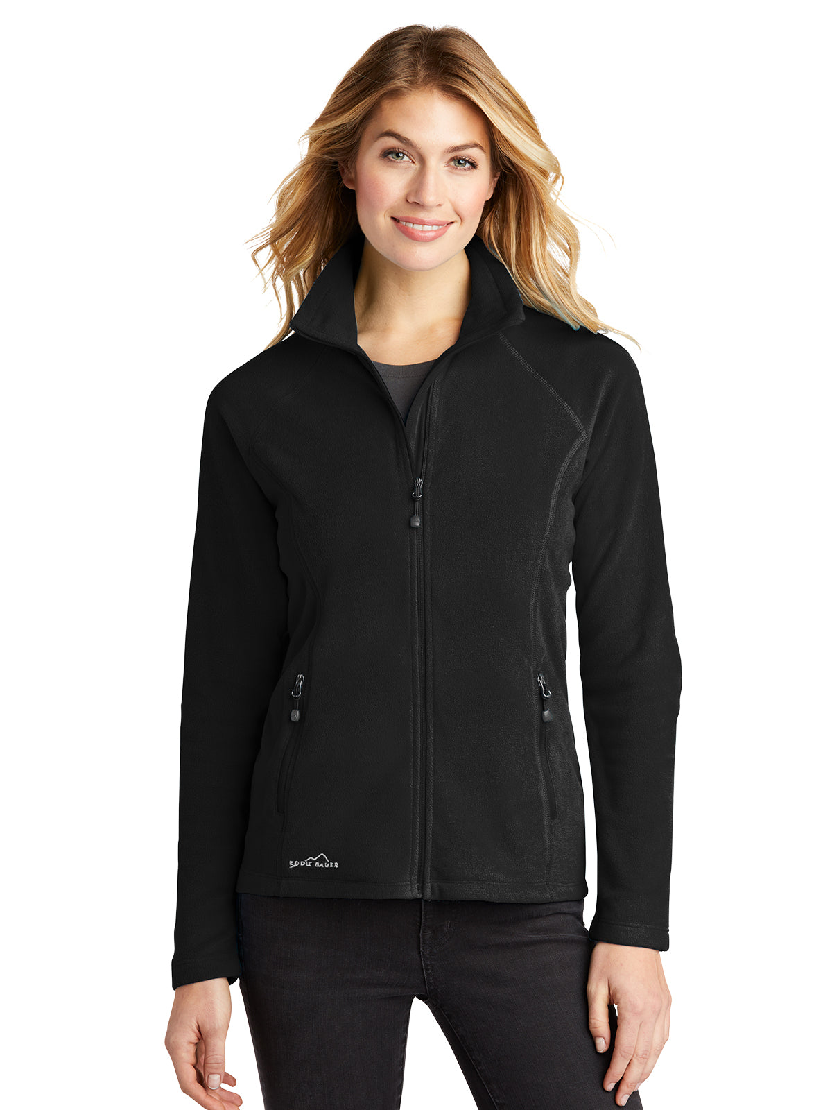 Women's Full-Zip Microfleece Jacket - EB225 - Black