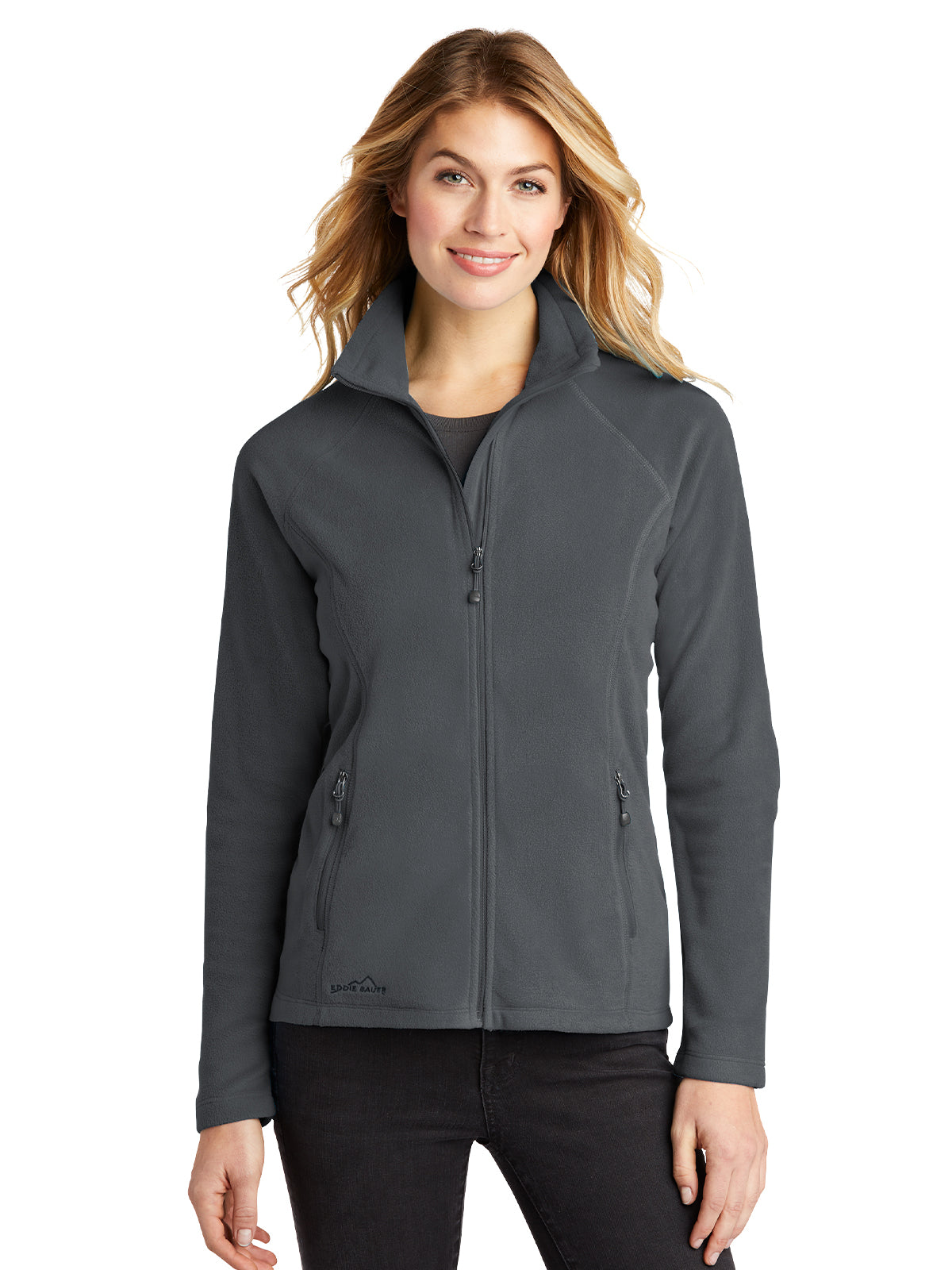 Women's Full-Zip Microfleece Jacket - EB225 - Grey Steel