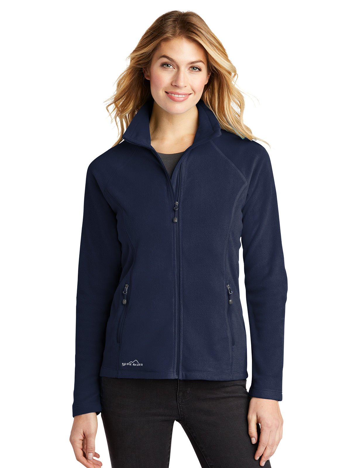 Women's Full-Zip Microfleece Jacket - EB225 - Navy Blue