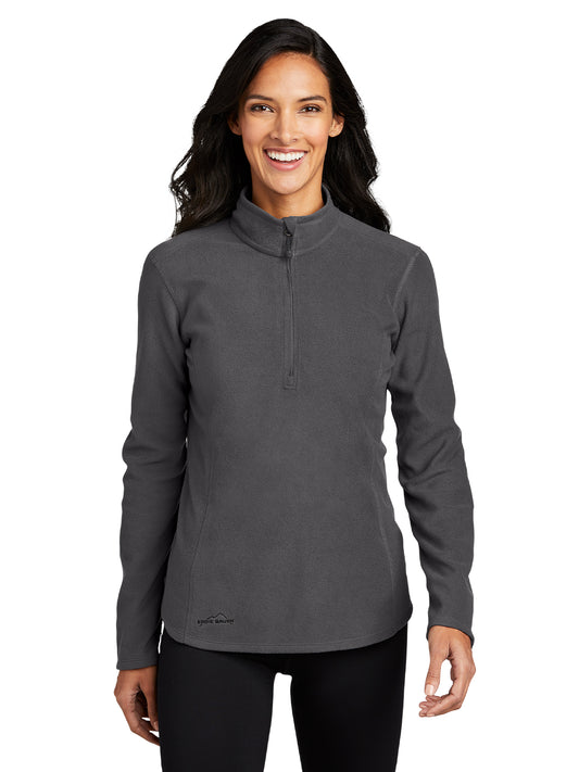 Women's 1/2-Zip Microfleece Sweatshirt - EB227 - Grey Steel