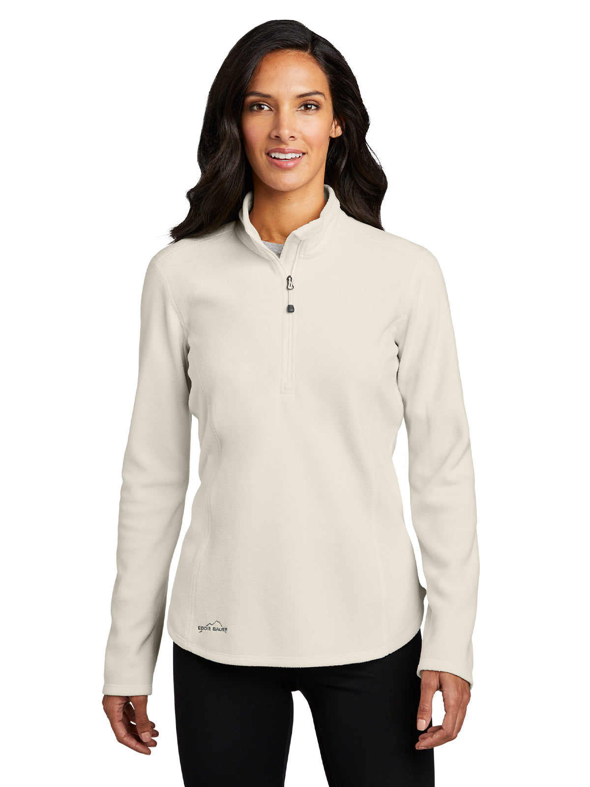 Women's 1/2-Zip Microfleece Sweatshirt - EB227 - Ivory