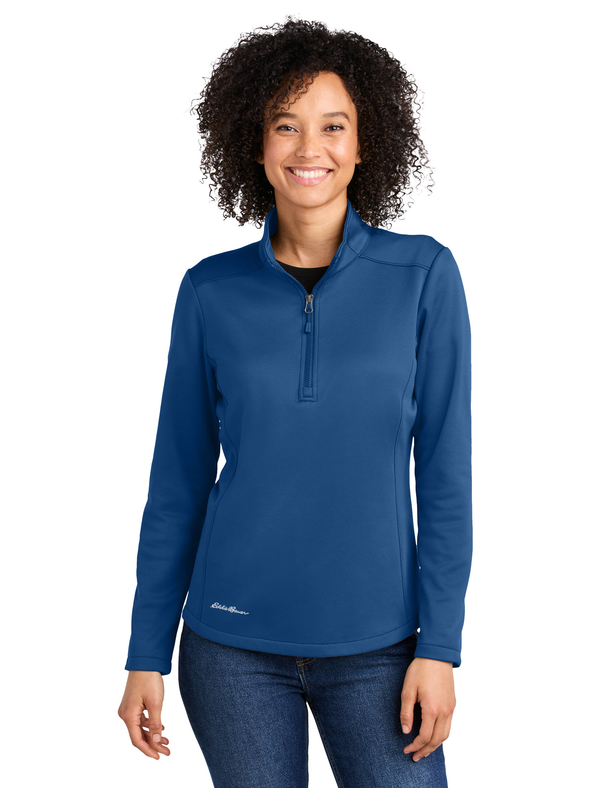Women's Pocketless Mid Layer 1/2-Zip Sweatshirt - EB2370 - Cobalt Blue