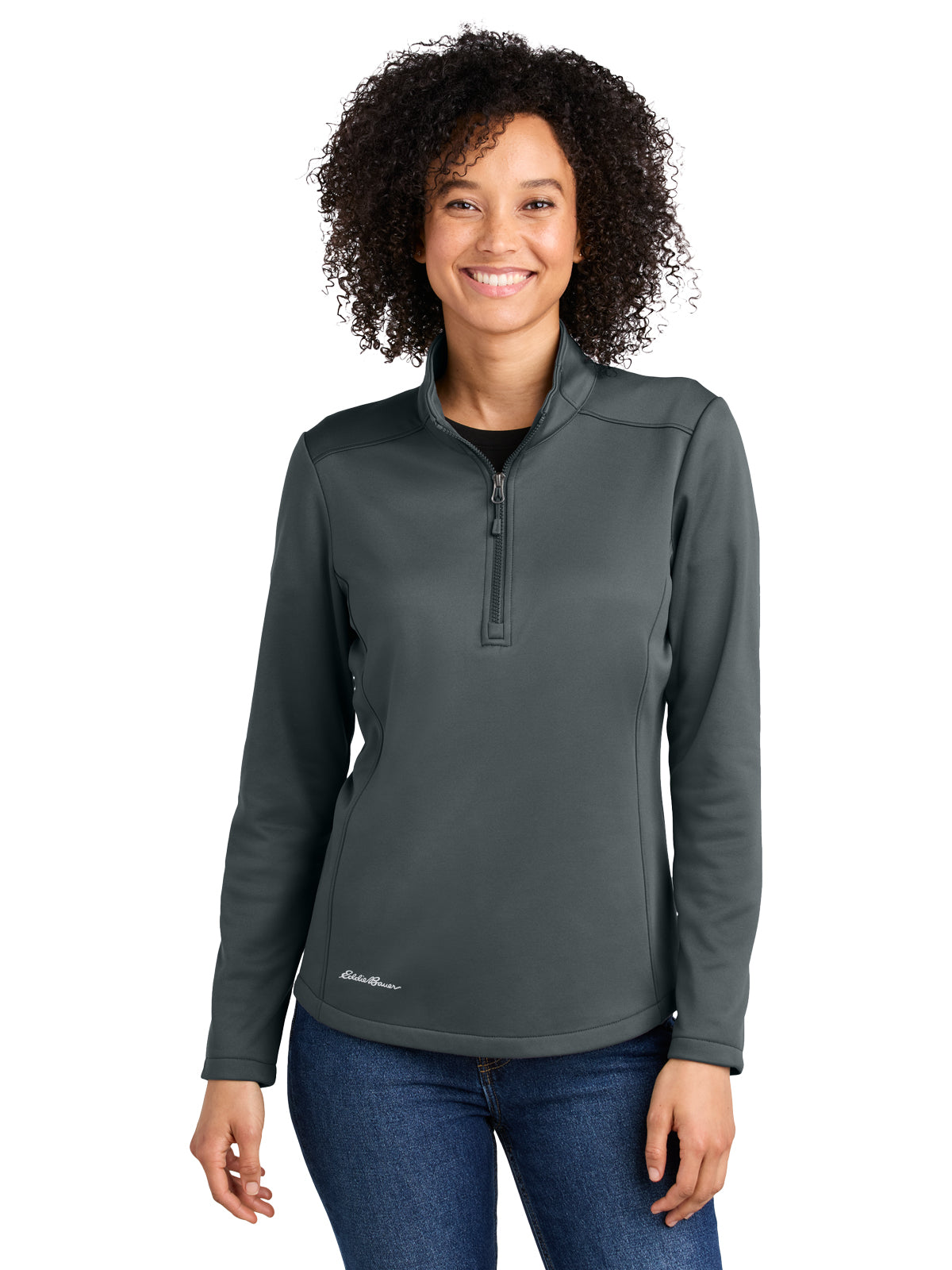 Women's Pocketless Mid Layer 1/2-Zip Sweatshirt - EB2370 - Iron Gate