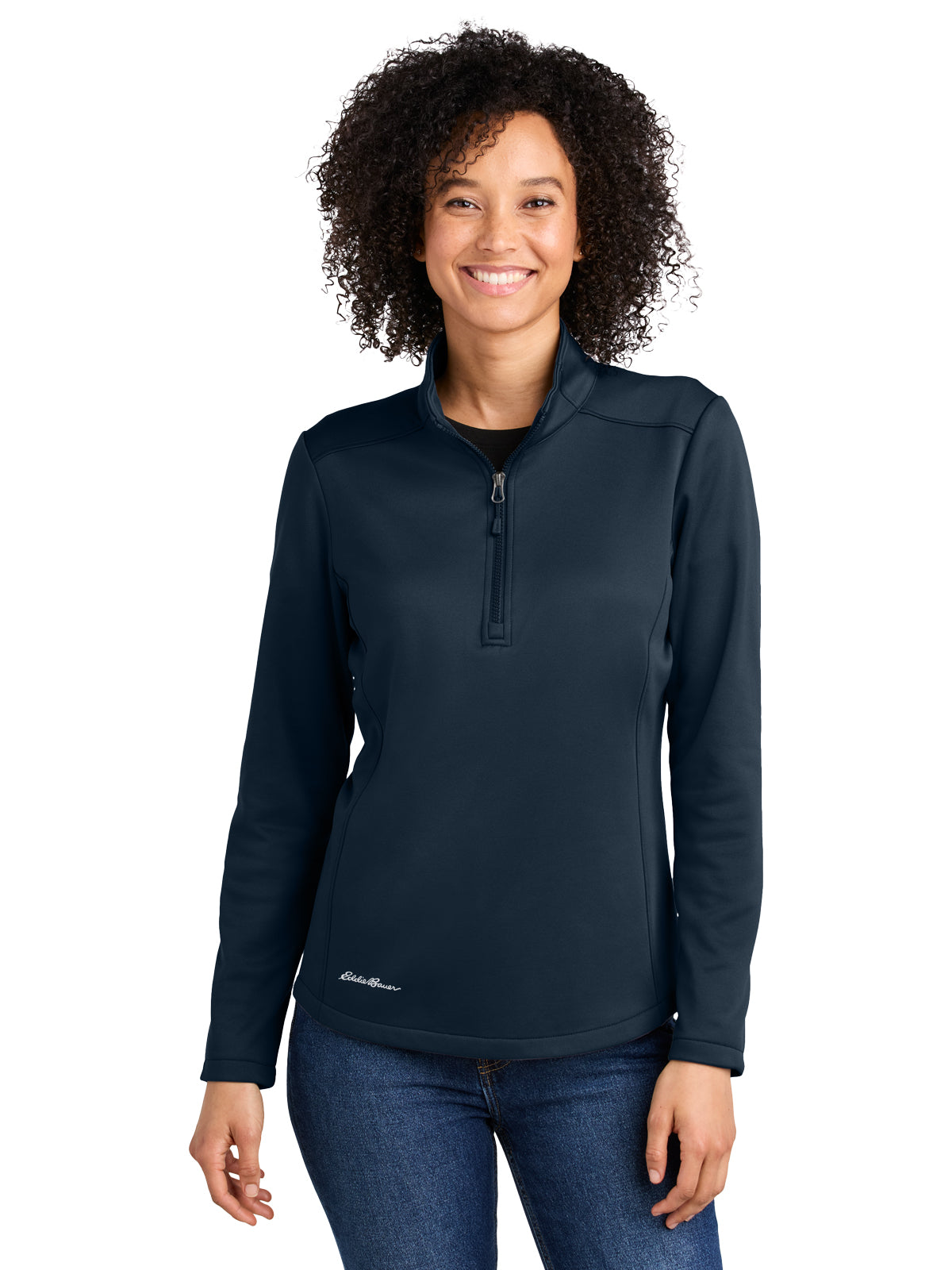 Women's Pocketless Mid Layer 1/2-Zip Sweatshirt - EB2370 - River Blue Navy