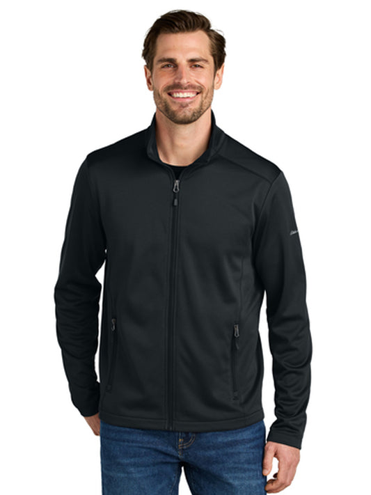 Men's Smooth Mid Layer Fleece Full-Zip Jacket - EB2460 - Black