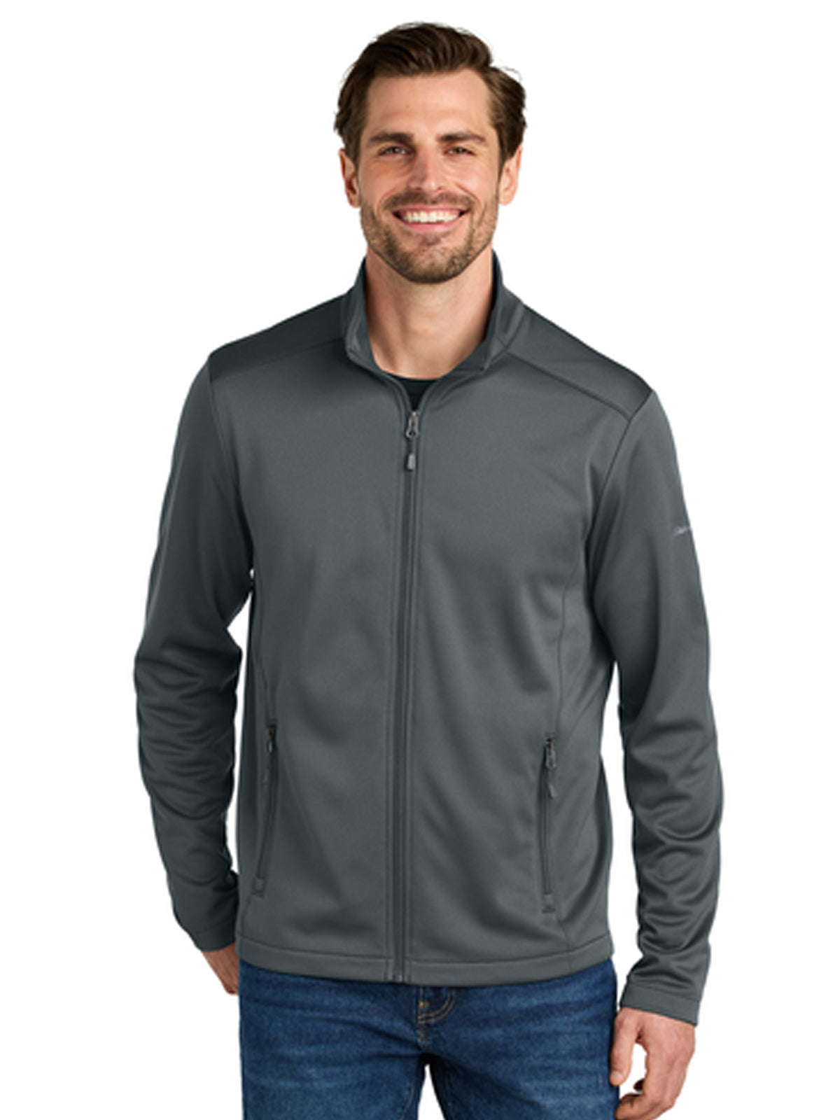 Men's Smooth Mid Layer Fleece Full-Zip Jacket - EB2460 - Iron Gate