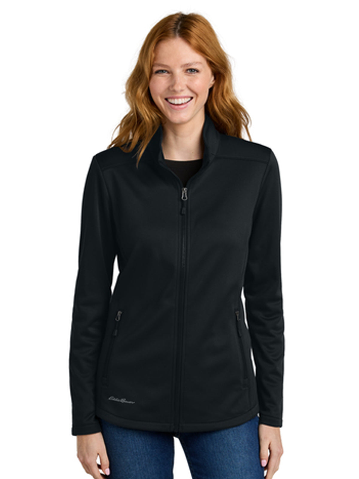 Eddie Bauer Women's Smooth Mid Layer Fleece Full-Zip - EB2470 - Black