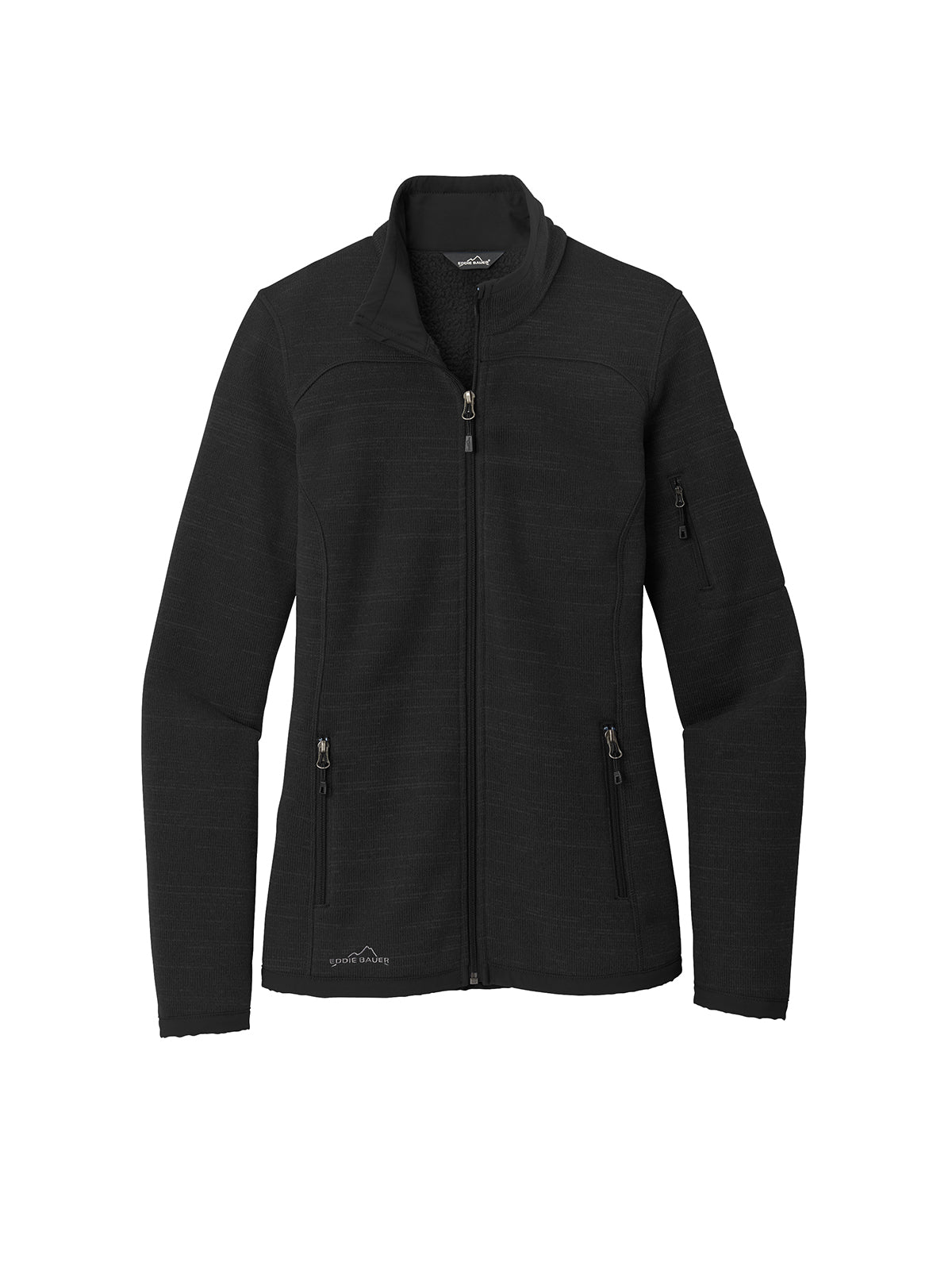 Women's Full-Zip Sweater Fleece Jacket - EB251 - Black