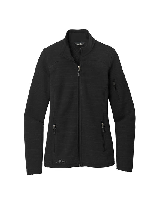 Women's Full-Zip Sweater Fleece Jacket - EB251 - Black