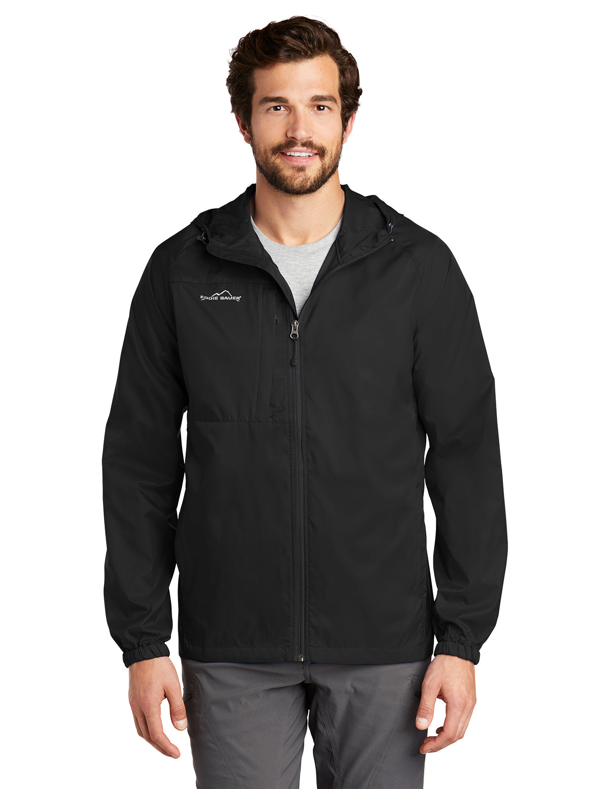 Men's Packable Wind Jacket - EB500 - Black