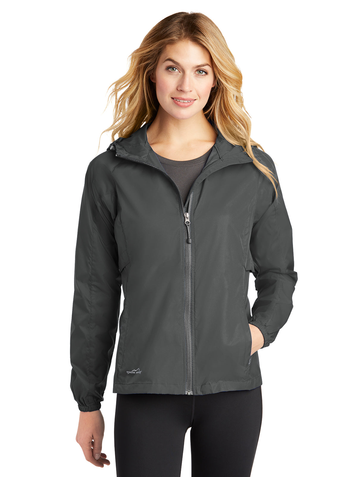Women's Packable Wind Jacket - EB501 - Grey Steel