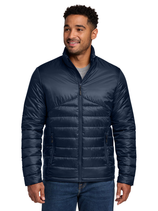 Men's Quilted Jacket - EB510 - River Blue Navy