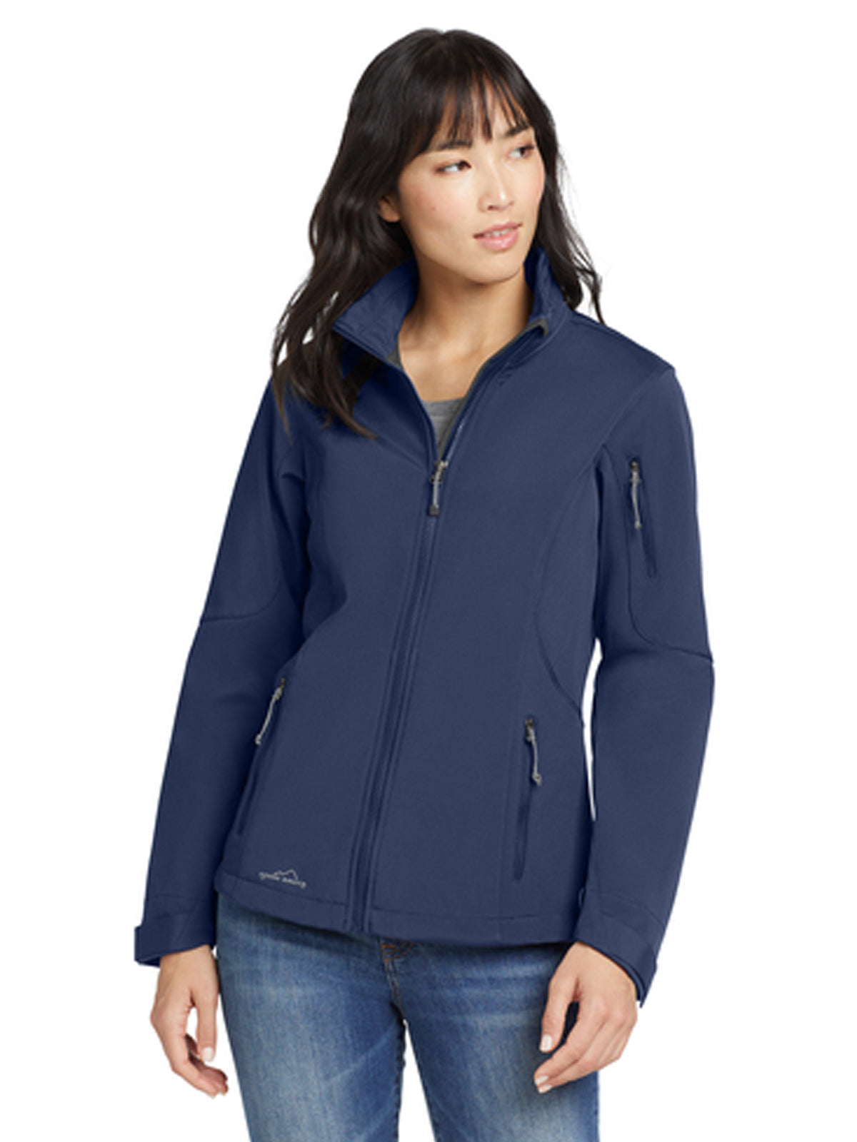Women's 3-Pocket Soft Shell Jacket - EB531 - River Blue Navy