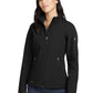 Women's 4-Pocket Rugged Ripstop Soft Shell Jacket - EB535 - Black
