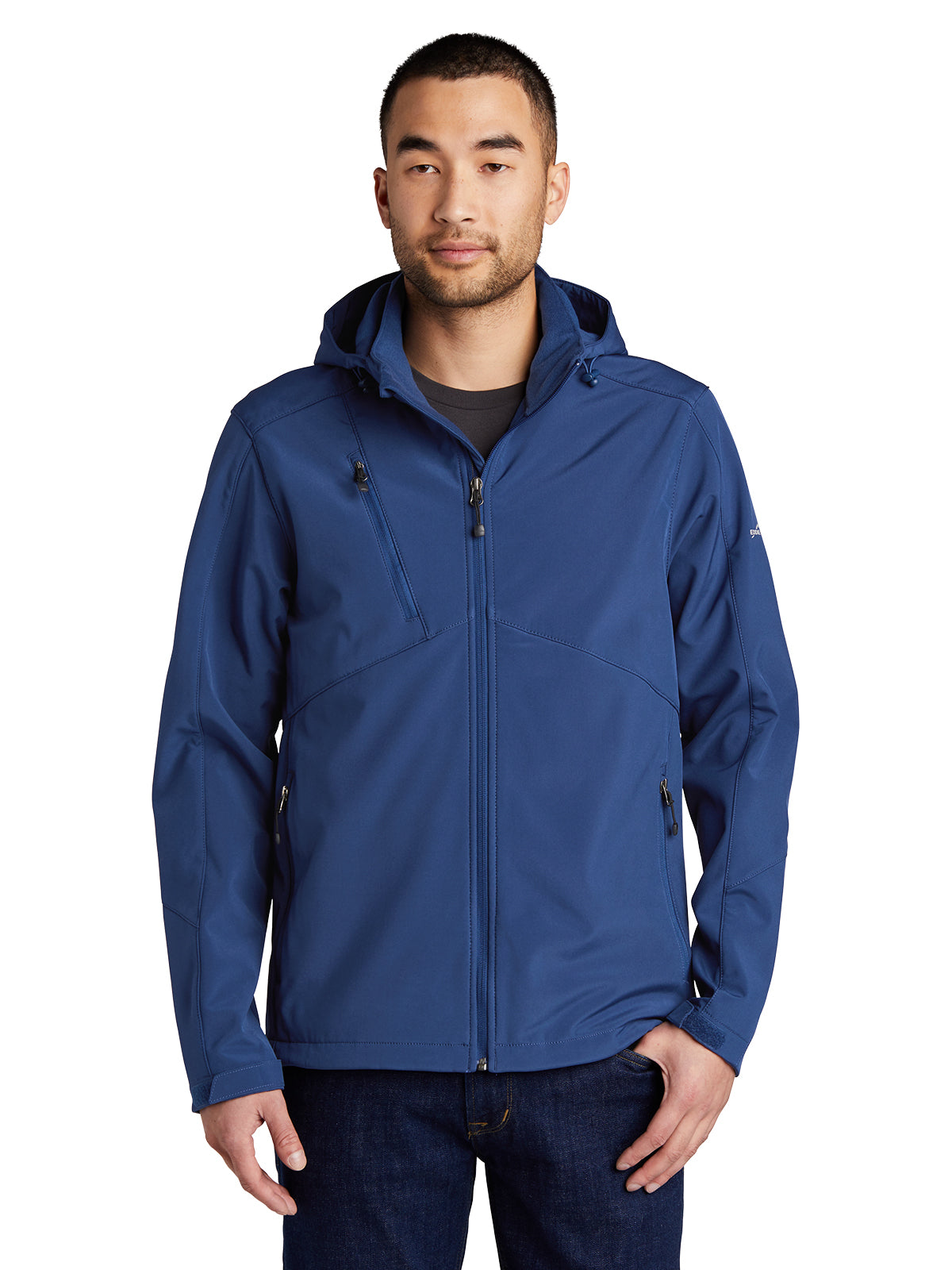 Men's Hooded Soft Shell Parka - EB536 - Admiral Blue