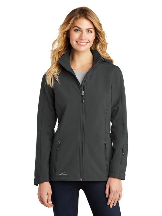 Women's Soft Shell Parka - EB537 - Grey Steel