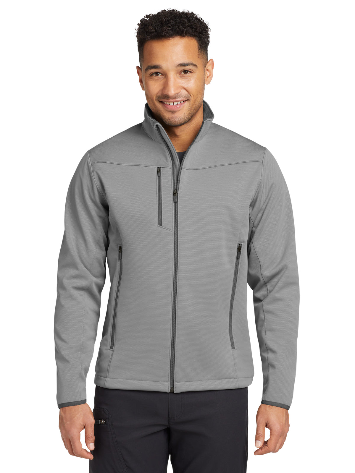 Men's Soft Shell Jacket - EB538 - Chrome