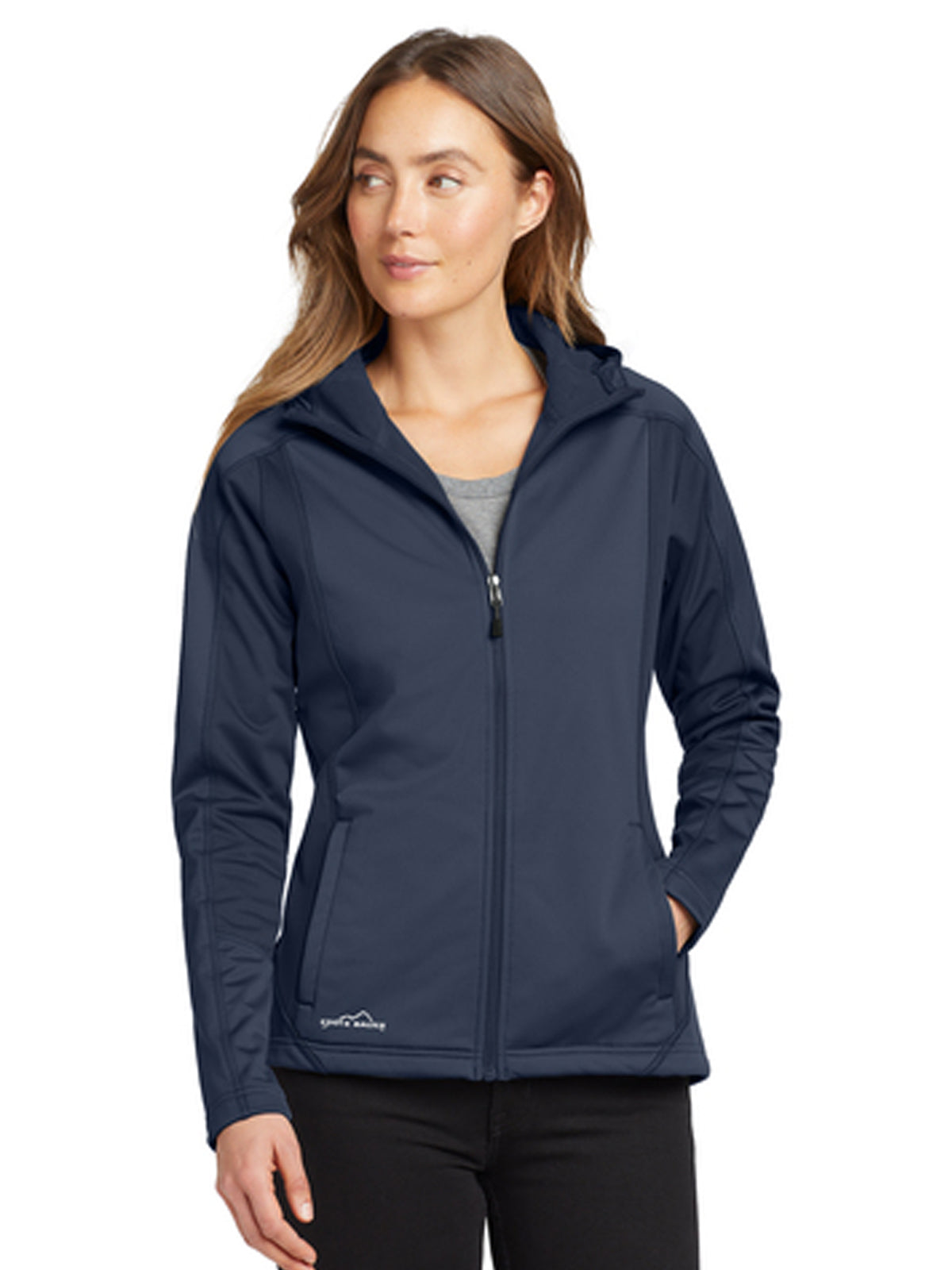 Women's 3-Pocket Trail Soft Shell Jacket - EB543 - River Blue Navy/ River Blue Navy