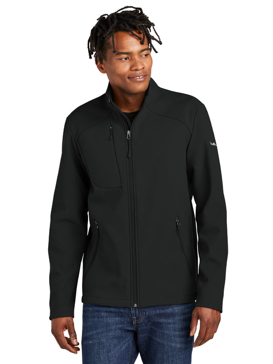 Men's Stretch Soft Shell Jacket - EB544 - Deep Black