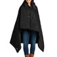 Unisex Puffy Camp Poncho Blanket - EB755 - Black