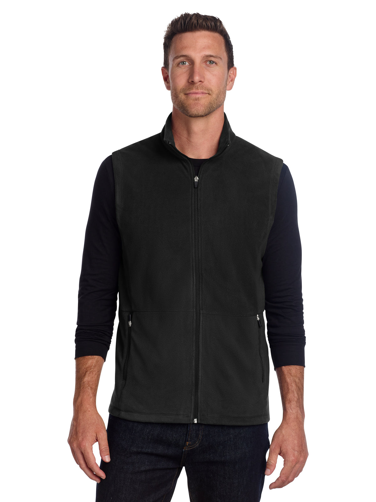 Men's Microfleece Vest - F152 - Black