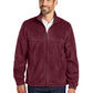 Men's Plush Fleece Full-Zip Jacket - F190 - Club Burgundy