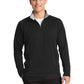 Men's Fleece Pocketless 1/4-Zip Sweatshirt - F243 - Black/ Silver
