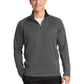 Men's Fleece Pocketless 1/4-Zip Sweatshirt - F243 - Dark Smoke Grey/ Black